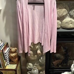 Light Pink Open Front Cardigan